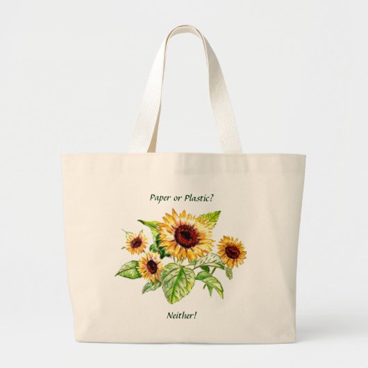 Zonnebloemen Grote Tote Bag (Voorkant)