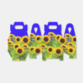 Zonnebloemen gunst of geschenkdozen bedankdoosjes (Uitgevouwen)