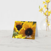  zonnebloemen Hallo blanco binnenzijde Kaart (Gele Bloem)