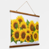 Zonnebloemen Hangend Wandkleed (Gebogen)