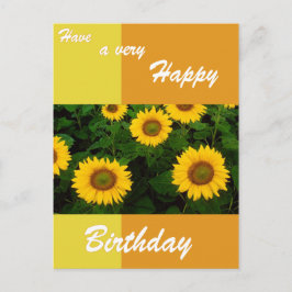 Zonnebloemen - Happy Birthday Briefkaart