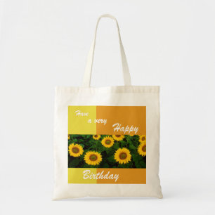 Zonnebloemen - Happy Birthday Budget Tas
