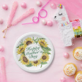 Zonnebloemen Happy Moederdag Bloemen Papier Bord (Feest)