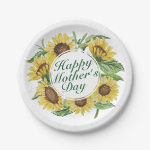 Zonnebloemen Happy Moederdag Bloemen Papier Bord
