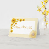 Zonnebloemen Happy Moederdag Floral Greeting Kaart (Gele Bloem)