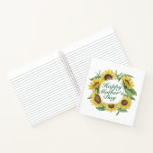 Zonnebloemen Happy Moederdag Floral-laptop Notitieboek (Binnen)