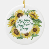 Zonnebloemen Happy Moederdag Floral Ornament (Achterkant)