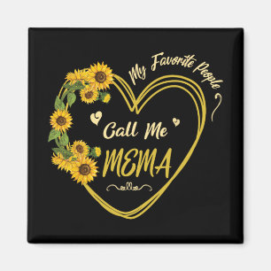 Zonnebloemen hart gelukkig mijn favoriete mensen n magneet