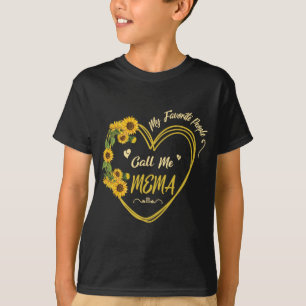 Zonnebloemen hart gelukkig mijn favoriete mensen n t-shirt
