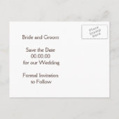 Zonnebloemen & hart op hout bruiloft Save the Date Aankondigingskaart (Achterkant)