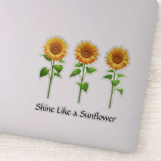 Zonnebloemen (helder) - Schitter Als een Zonnebloe Sticker (Detail)