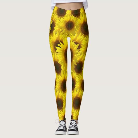 Zonnebloemen 'Heldere zonnige dag' Leggings (Voorkant)
