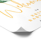 Zonnebloemen Herfst Baby shower Welkom Poster (Hoek)