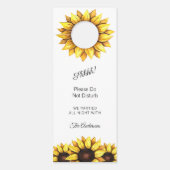Zonnebloemen Herfst Geel Wit Deurhanger (Voorkant)