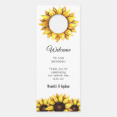 Zonnebloemen Herfst Geel Wit Deurhanger (Achterkant)