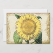 zonnebloemen - herfst herfst bruiloft bedankkaart (Achterkant)