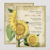  zonnebloemen - herfst herfst bruiloft kaart (Voorkant / Achterkant)