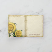 zonnebloemen - herfst herfst huwelijk bedankkaart (Binnen)