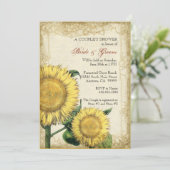  zonnebloemen - herfst herfst huwelijk kaart (Staand voorkant)