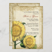  zonnebloemen - herfst herfst huwelijk kaart (Voorkant / Achterkant)