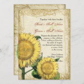  zonnebloemen - herfst herfst huwelijk kaart (Voorkant / Achterkant)