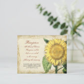  zonnebloemen - herfst herfst huwelijk kaart (Staand voorkant)