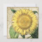  zonnebloemen - herfst herfst huwelijk kaart (Achterkant)