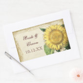  zonnebloemen - herfst herfst huwelijk rechthoekige sticker (Envelop)