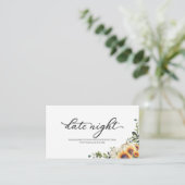 Zonnebloemen Herfst Vrijgezellenfeest Datum Nachte Informatiekaartje (Staand voorkant)