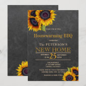 Zonnebloemen, herfstwoningwarmingsvat kaart (Voorkant / Achterkant)