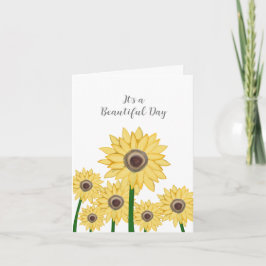 Zonnebloemen Het is een Mooie Dag Kaart