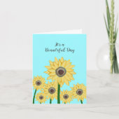 Zonnebloemen Het is een mooie dag Kaart (Voorkant)