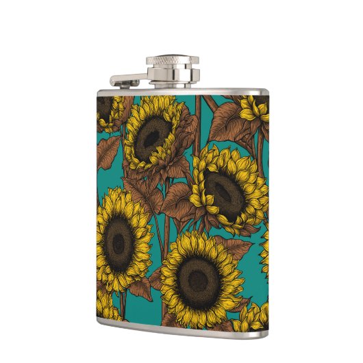 Zonnebloemen Heupfles (Links)