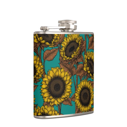 Zonnebloemen Heupfles (Rechts)