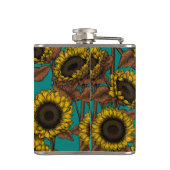 Zonnebloemen Heupfles (Achterkant)