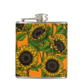 Zonnebloemen Heupfles (Voorkant)