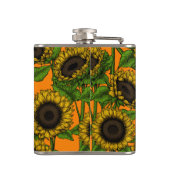 Zonnebloemen Heupfles (Achterkant)