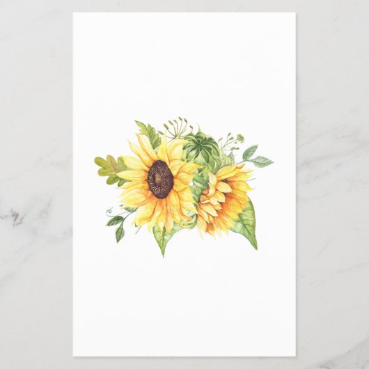 Zonnebloemen hoe oud ze waren, Baby shower-Kaart Flyer (Achterkant)