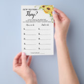 Zonnebloemen hoe oud ze waren, Baby shower-Kaart Flyer (Hand)