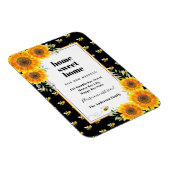 Zonnebloemen hommels nieuwe woning magneet (Rechterzijde)