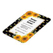 Zonnebloemen hommels nieuwe woning magneet (Linkerzijde)