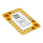 Zonnebloemen hommels nieuwe woning magneet (Rechterzijde)