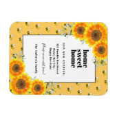 Zonnebloemen hommels nieuwe woning magneet (Horizontaal)