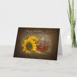 Zonnebloemen & Honing - VERJAARDAG - ZUS Kaart