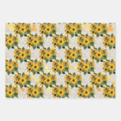 Zonnebloemen & Honingbijen Verpakking Papieren Bla Inpakpapier Vel (Voorkant 3)