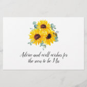 Zonnebloemen Honingraat Vrijgezellenfeest Advies K (Achterkant)