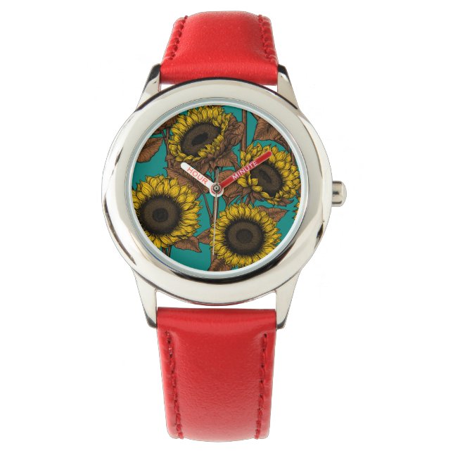Zonnebloemen Horloge (Voorkant)
