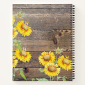 Zonnebloemen Houten Keuken Gereedschap Familie Rec Notitieboek (Achterkant)