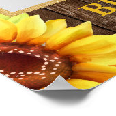 Zonnebloemen houten zomer foto prop booth poster (Hoek)