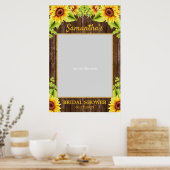 Zonnebloemen houten zomer foto prop booth poster (Keuken)